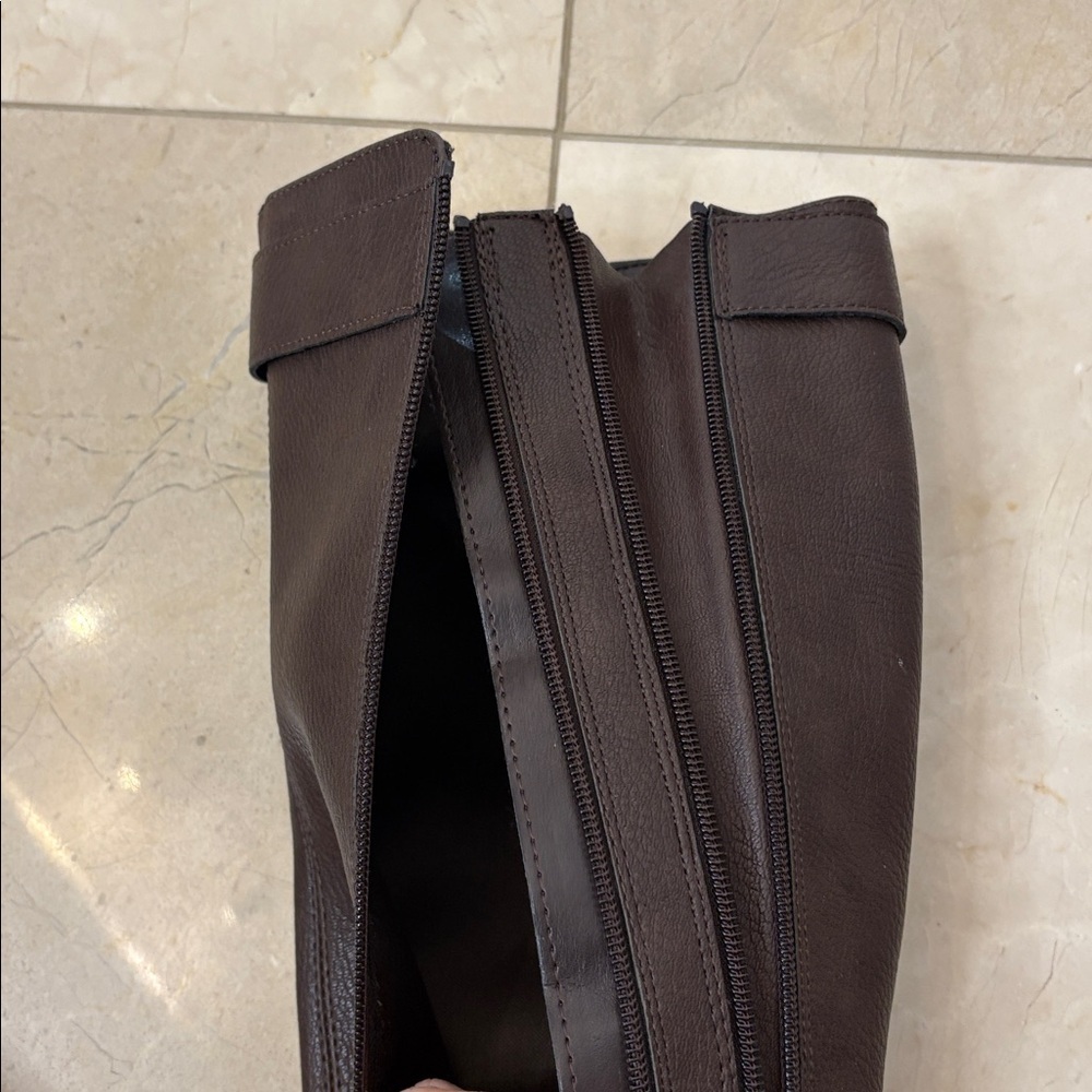 ⭐️ Aerosoles Ride Around Dark Brown Expandable Calf Ridging Boots - size 6 - Picture 7 of 9